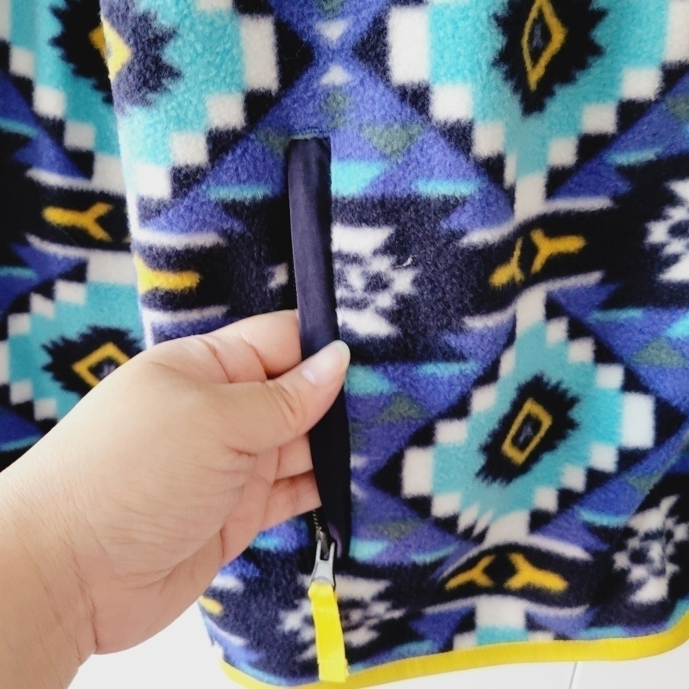 WESC Moritz Aztec Unisex Polar Fleece Jacket - Picture 6 of 13
